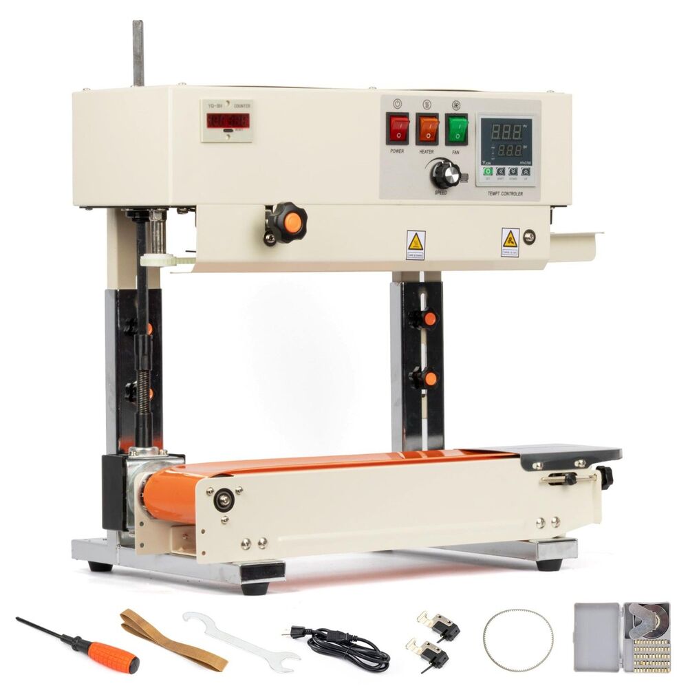 Continuous Sealing Machine Automatic Vertical Plastic Bag Band Sealer 600W